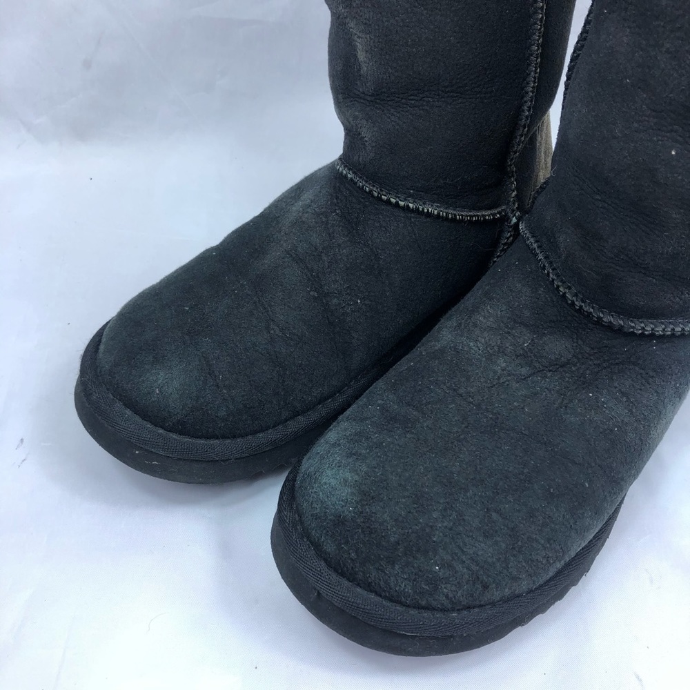Sheep skin boots unbranded black tall size 9 - Picture 2 of 6